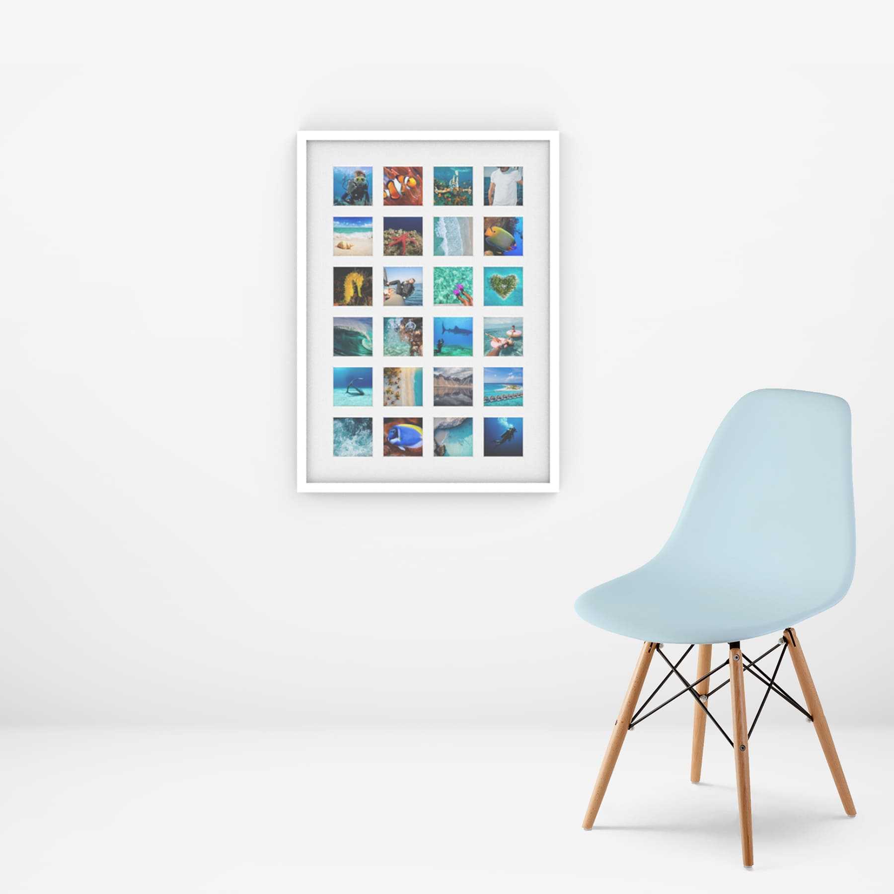 Tekstschrijver Met pensioen gaan Charmant Fotocollage, 50x70 cm, weiß, hoch, mit Galerierahmen für deine 24  Lieblingsbilder | ifolor